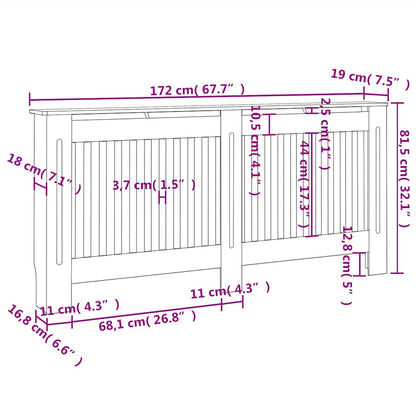 Radiator Cover Anthracite 172x19x81.5 cm MDF