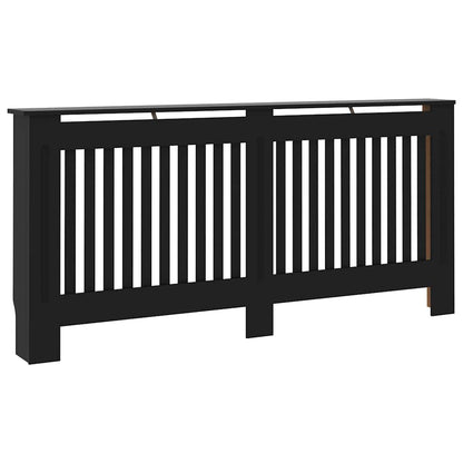 Radiator Cover Black 172x19x81.5 cm Engineered Wood