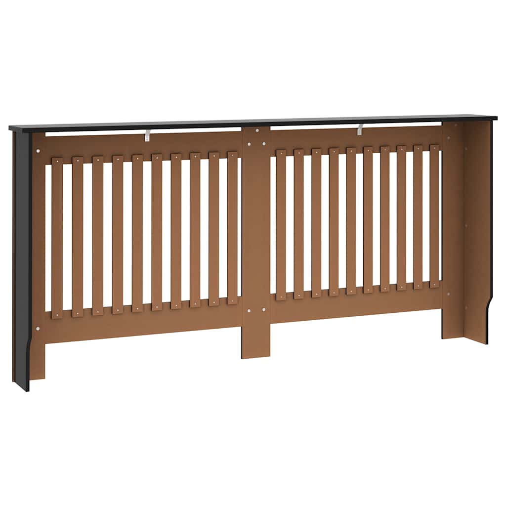 Radiator Cover Black 172x19x81.5 cm Engineered Wood