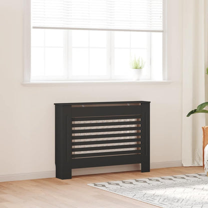 Radiator Cover Black 44.1"x7.5"x32.1" MDF