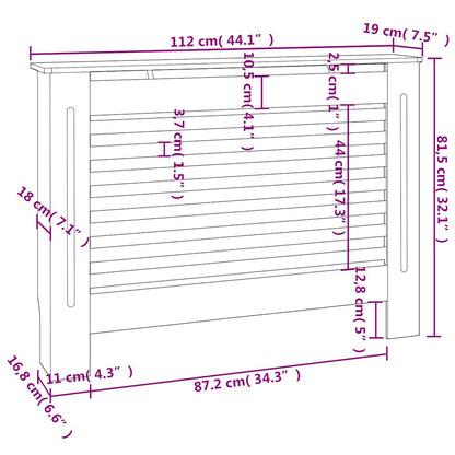 Radiator Cover 44.1"x7.5"x32.1" MDF