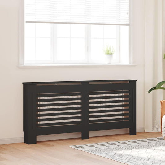 288189 vidaXL Radiator Cover Black 172x19x81,5 cm MDF