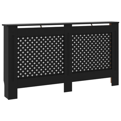 Radiator Cover Black 59.8"x7.5"x32.1" MDF