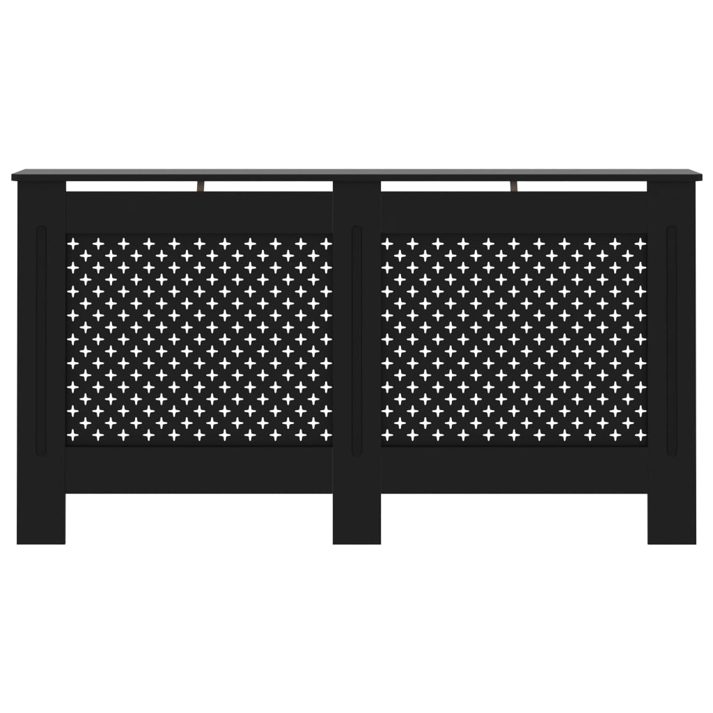 Radiator Cover Black 59.8"x7.5"x32.1" MDF