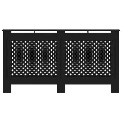 Radiator Cover Black 59.8"x7.5"x32.1" MDF