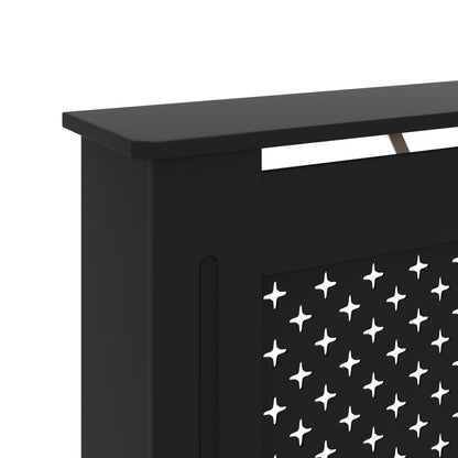 Radiator Cover Black 59.8"x7.5"x32.1" MDF