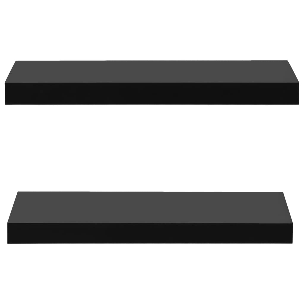 Floating Wall Shelves 2 pcs Black 15.7"x7.9"x1.5