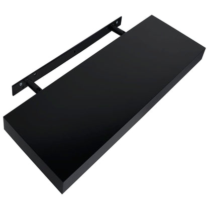 Floating Wall Shelves 2 pcs Black 15.7"x7.9"x1.5