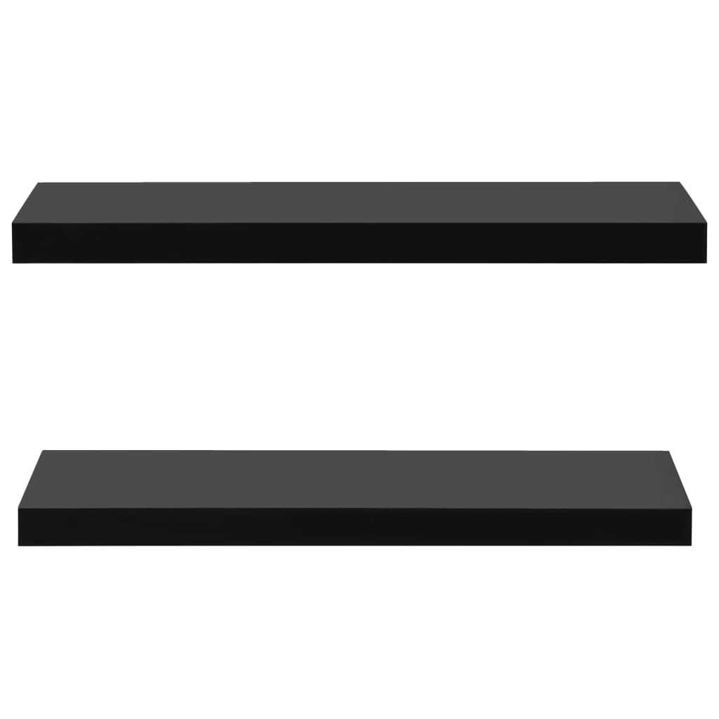 Floating Wall Shelves 2 pcs Black 31.5"x7.9"x1.5