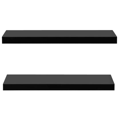 Floating Wall Shelves 2 pcs Black 31.5"x7.9"x1.5
