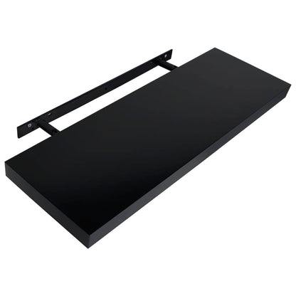 Floating Wall Shelves 2 pcs Black 31.5"x7.9"x1.5