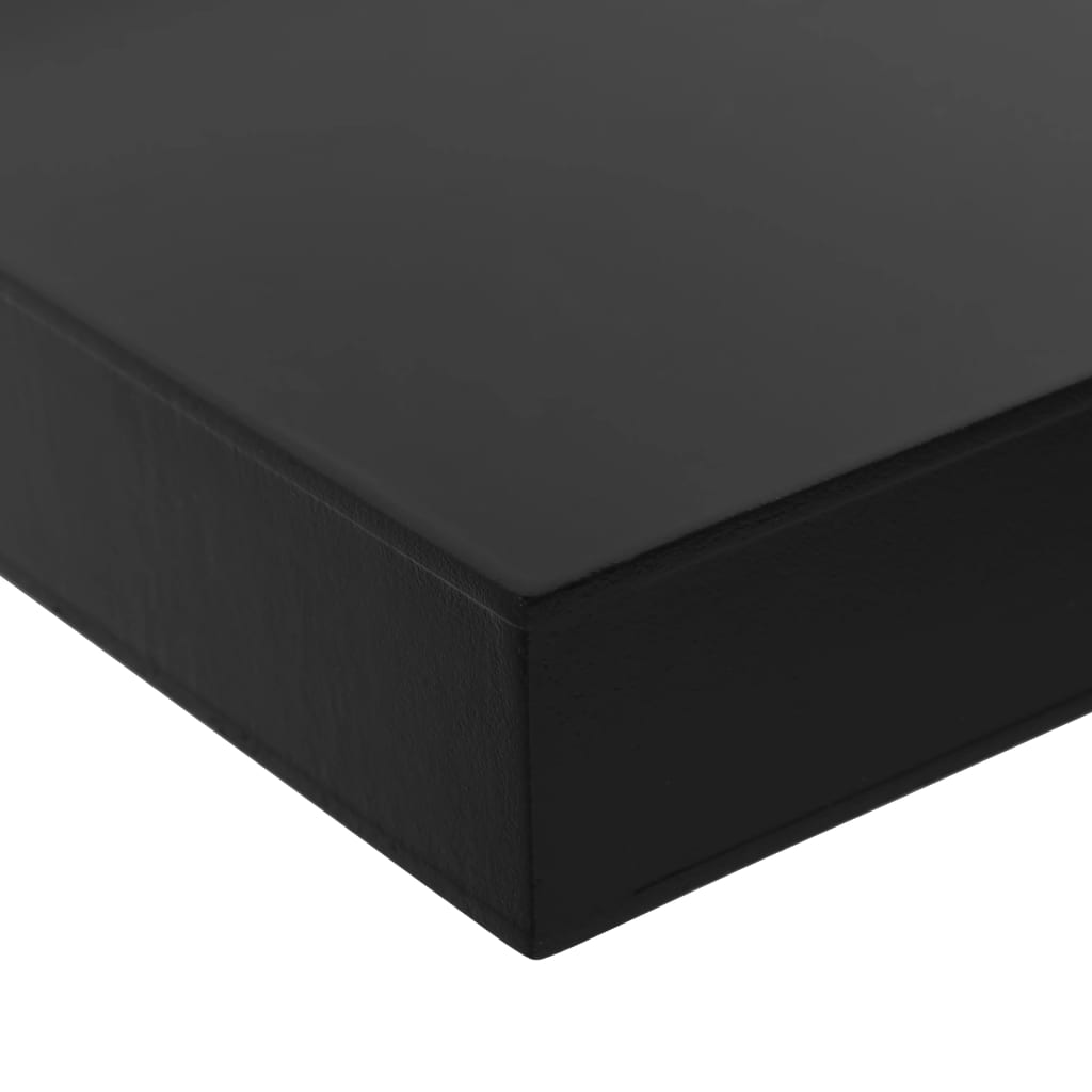 Floating Wall Shelves 2 pcs Black 31.5"x7.9"x1.5