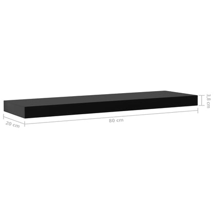 Floating Wall Shelves 2 pcs Black 31.5"x7.9"x1.5