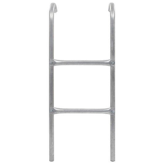 2-Step Trampoline Ladder Steel Silver 72 cm (suitable for 65cm high)