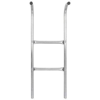 2-Step Trampoline Ladder Steel Silver 72 cm (suitable for 65cm high)