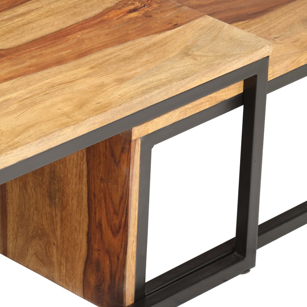 Nesting Tables 2 pcs Solid Acacia Wood