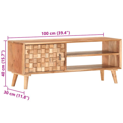 TV Cabinet 100x30x40 cm Solid Acacia Wood
