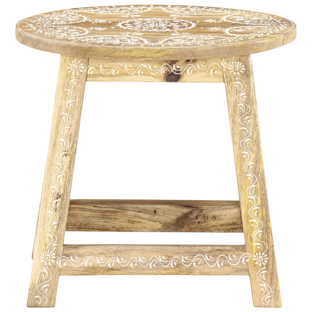 Hand-painted Stool 38x38x35 cm Solid Mango Wood