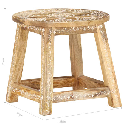 Hand-painted Stool 38x38x35 cm Solid Mango Wood