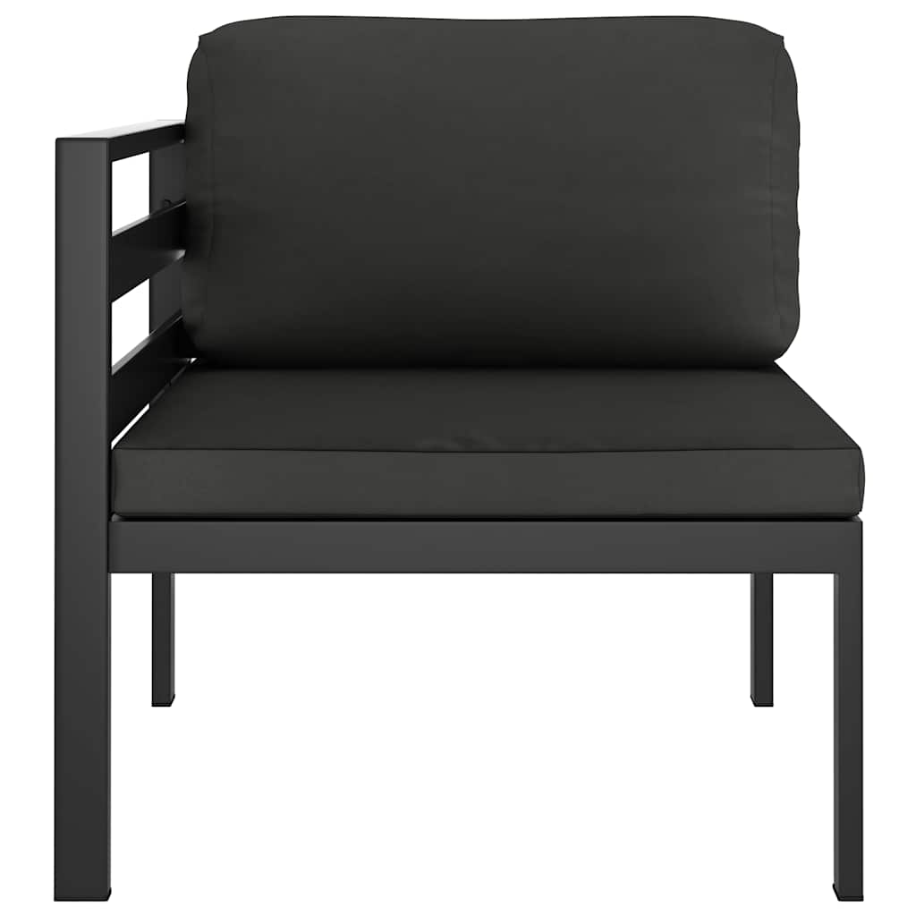 Sectional Corner Sofa 1 pc with Cushions Aluminum Anthracite