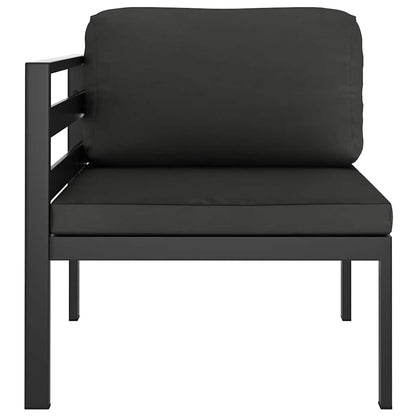 Sectional Corner Sofa 1 pc with Cushions Aluminum Anthracite