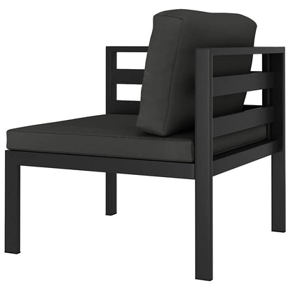 Sectional Corner Sofa 1 pc with Cushions Aluminum Anthracite