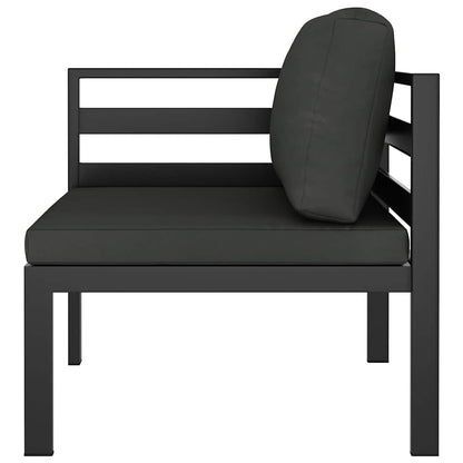 Sectional Corner Sofa 1 pc with Cushions Aluminum Anthracite