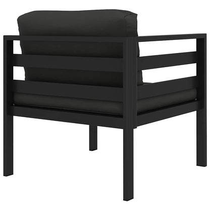 Sectional Corner Sofa 1 pc with Cushions Aluminum Anthracite
