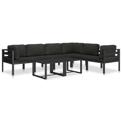 Sectional Corner Sofa 1 pc with Cushions Aluminum Anthracite