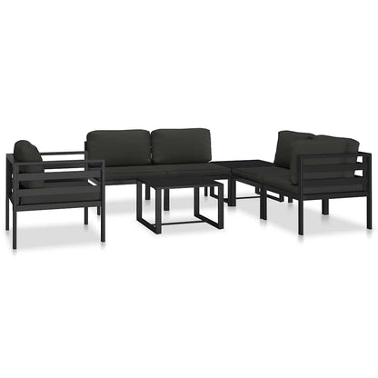 Sectional Corner Sofa 1 pc with Cushions Aluminum Anthracite