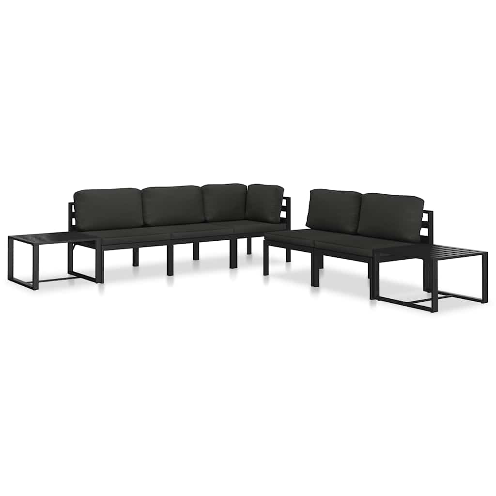 Sectional Corner Sofa 1 pc with Cushions Aluminum Anthracite