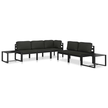 Sectional Corner Sofa 1 pc with Cushions Aluminum Anthracite