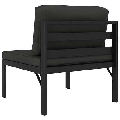 Sectional Middle Sofa with Cushions Aluminum Anthracite