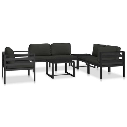 Sectional Middle Sofa with Cushions Aluminum Anthracite