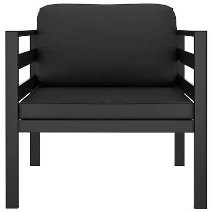 Single Sofa with Cushions Aluminum Anthracite
