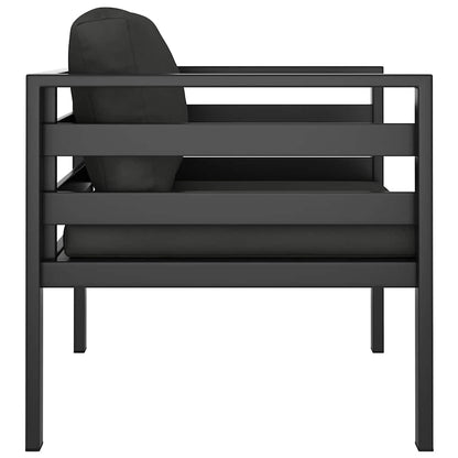 Single Sofa with Cushions Aluminum Anthracite