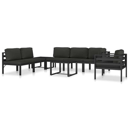 Single Sofa with Cushions Aluminum Anthracite