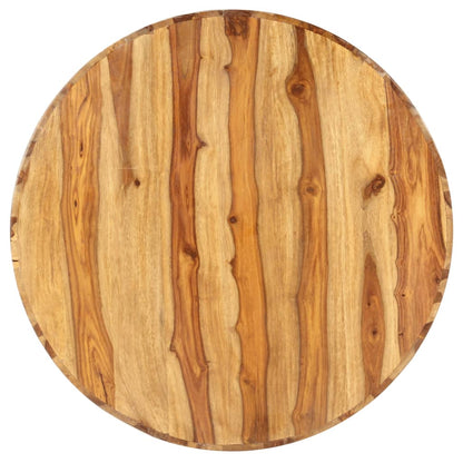 Round Coffee Table 25.6"x11.8" Solid Acacia Wood