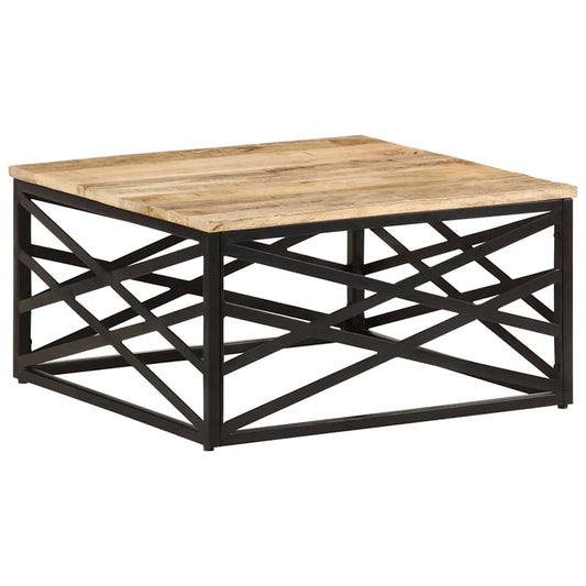 Coffee Table | Brown | Solid Mango Wood, Steel | Medium | Coffee Table