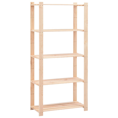 5-Tier Storage Racks 3 pcs 80x38x170 cm Solid Pinewood 250 kg