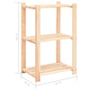 3-Tier Storage Racks 3 pcs 60x38x90 cm Solid Pinewood 150 kg