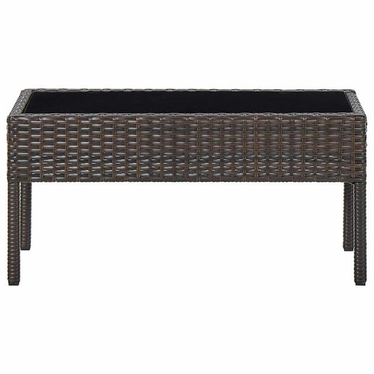 Garden Table | Brown | PE Rattan | Medium | Durable | Garden Table