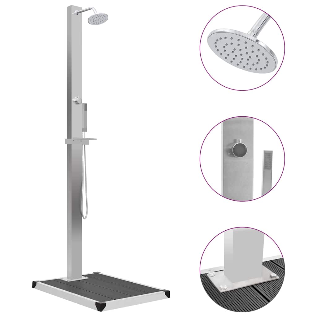 Shower Panel With Tray | Silver | 201 stainless steel | Standard