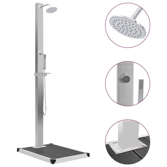 Shower Panel With Tray | Silver | 201 stainless steel | Standard