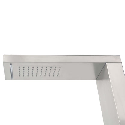 Outdoor Shower with Tray WPC Stainless Steel