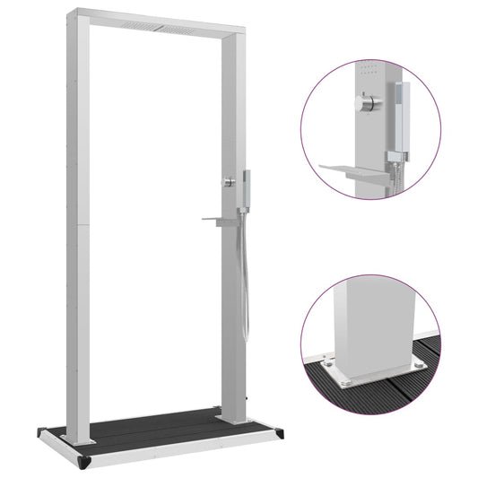 Shower Panel | Silver | 201 stainless steel, WPC | Large | Durable