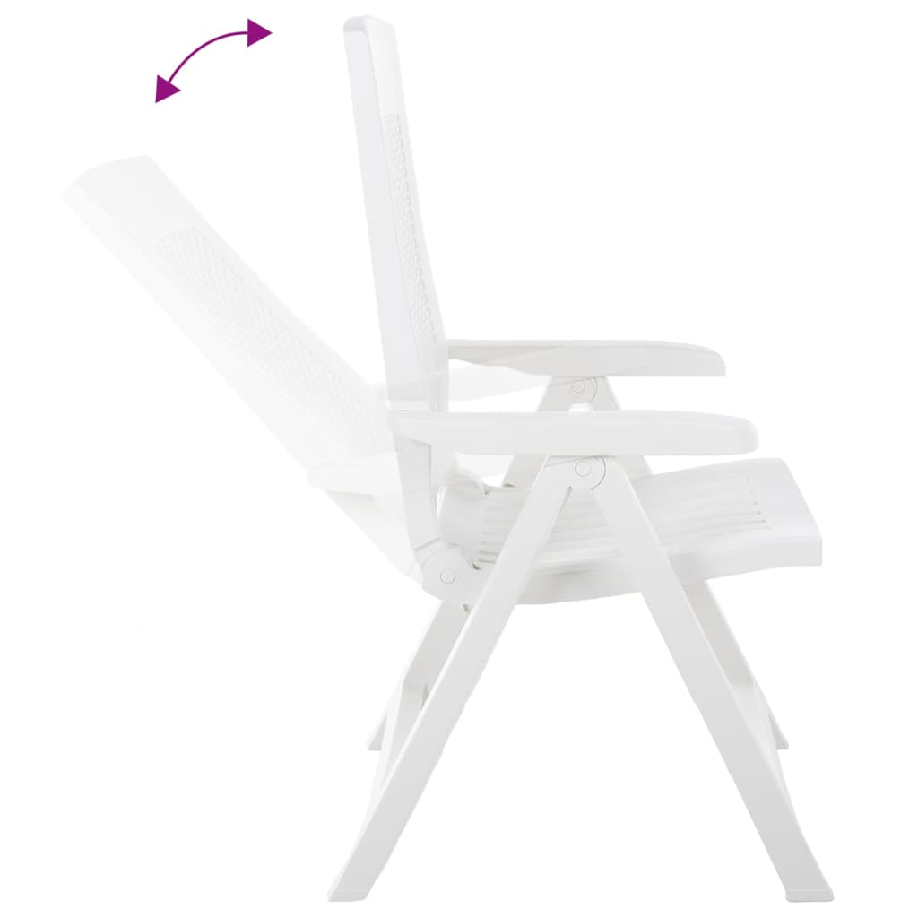 Garden Chair | Set of 2 | White | Plastic | Standard