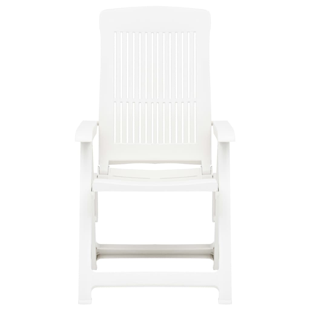 Garden Chair | Set of 2 | White | Plastic | Medium | Foldable