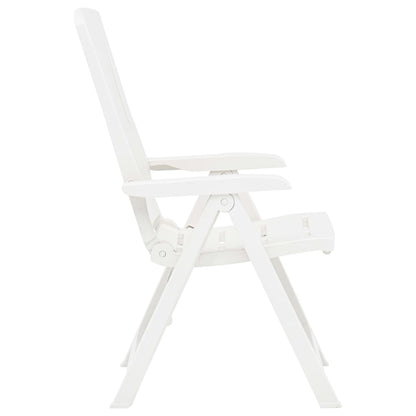 Garden Chair | Set of 2 | White | Plastic | Medium | Foldable