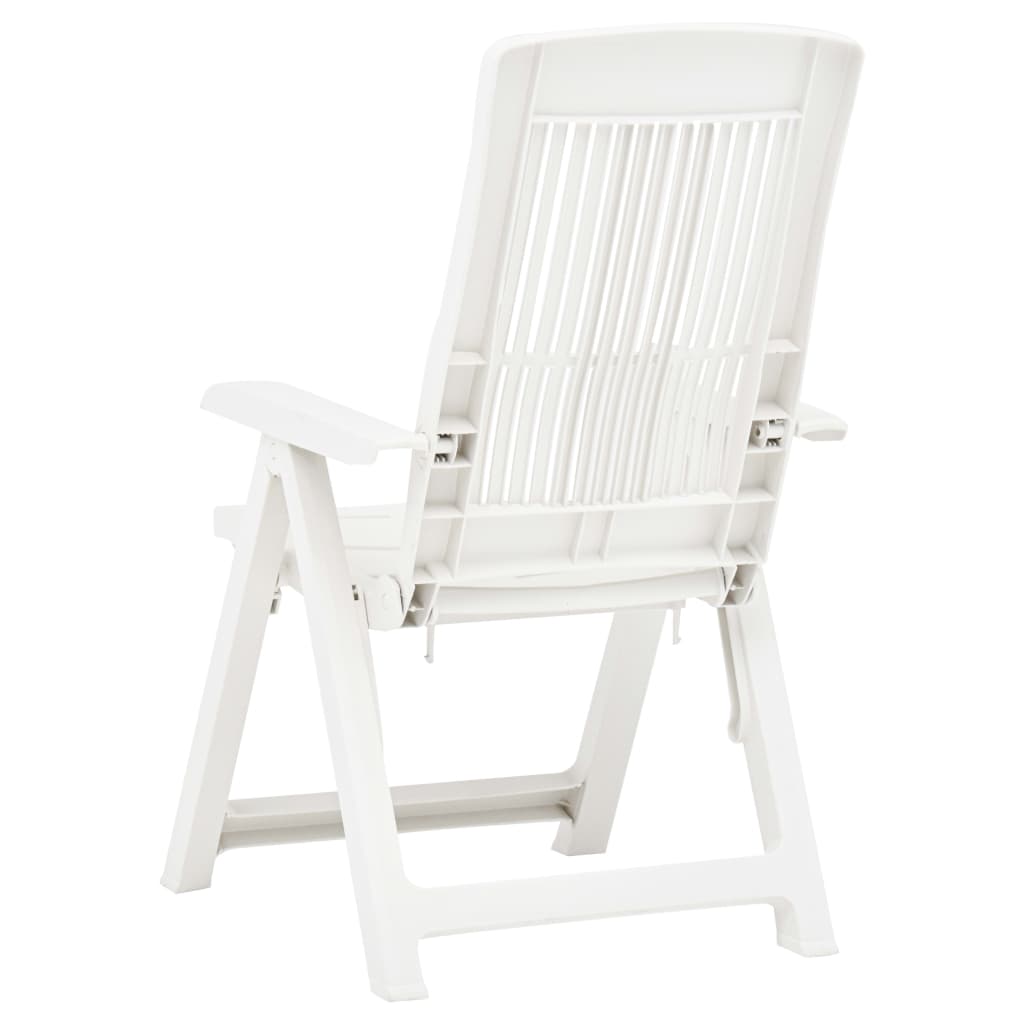 Garden Chair | Set of 2 | White | Plastic | Medium | Foldable